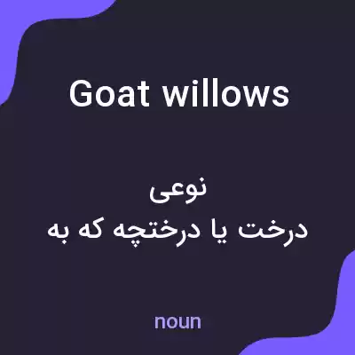 معنی goat willows به فارسی معنی goat willows به فارسی