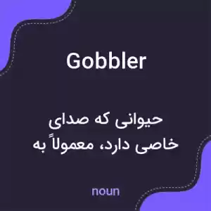معنی gobbler به فارسی