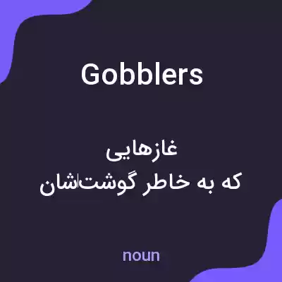 معنی gobblers به فارسی معنی gobblers به فارسی