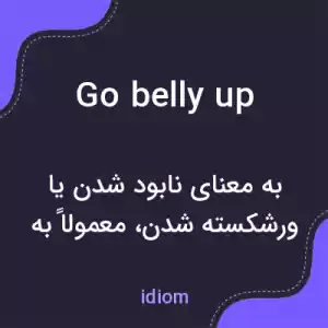 معنی go belly up به فارسی معنی go belly up به فارسی