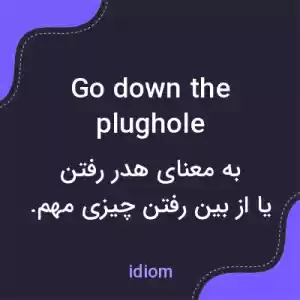 معنی go down the plughole به فارسی معنی go down the plughole به فارسی