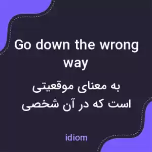 معنی go down the wrong way به فارسی معنی go down the wrong way به فارسی