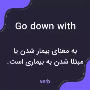 معنی go down with به فارسی معنی go down with به فارسی