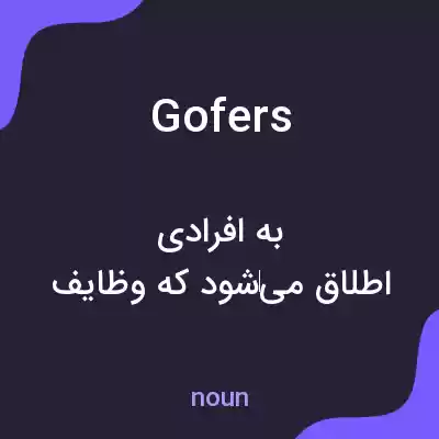 معنی gofers به فارسی معنی gofers به فارسی