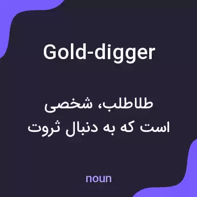 معنی gold-digger به فارسی معنی gold-digger به فارسی
