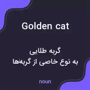معنی golden cat به فارسی معنی golden cat به فارسی