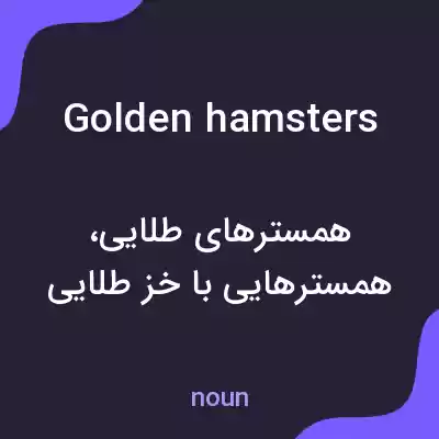 معنی golden hamsters به فارسی