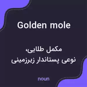 معنی golden mole به فارسی معنی golden mole به فارسی