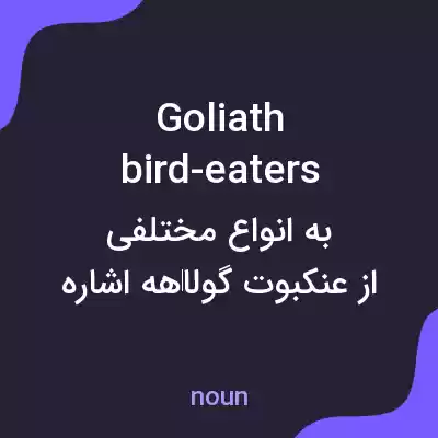معنی goliath bird-eaters به فارسی معنی goliath bird-eaters به فارسی
