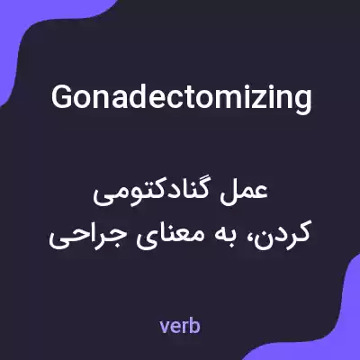 معنی gonadectomizing به فارسی معنی gonadectomizing به فارسی