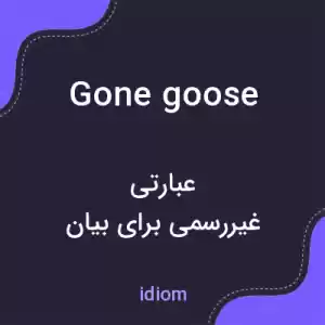 معنی gone goose به فارسی معنی gone goose به فارسی