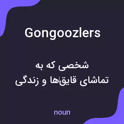 معنی gongoozlers به فارسی معنی gongoozlers به فارسی