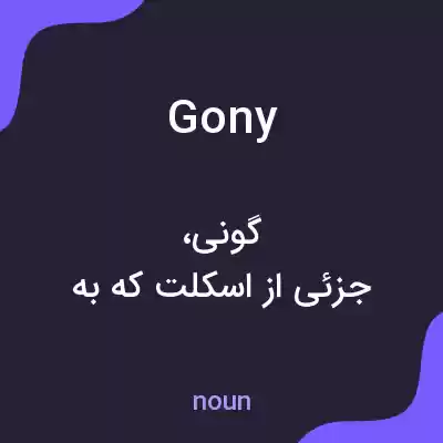 معنی gony به فارسی معنی gony به فارسی