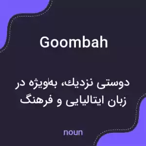 معنی goombah به فارسی