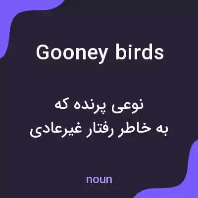 معنی gooney birds به فارسی معنی gooney birds به فارسی