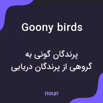 معنی goony birds به فارسی معنی goony birds به فارسی