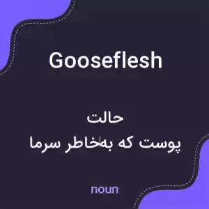 معنی gooseflesh به فارسی معنی gooseflesh به فارسی