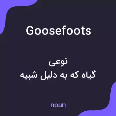 معنی goosefoots به فارسی معنی goosefoots به فارسی