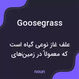 معنی goosegrass به فارسی معنی goosegrass به فارسی
