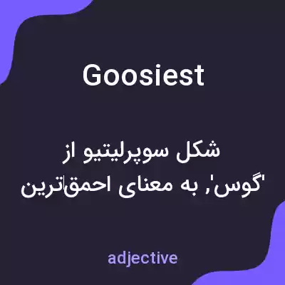 معنی goosiest به فارسی معنی goosiest به فارسی