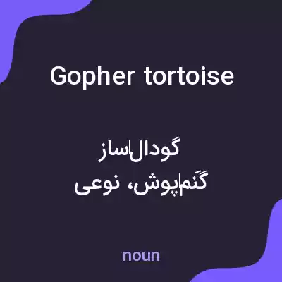 معنی gopher tortoise به فارسی معنی gopher tortoise به فارسی