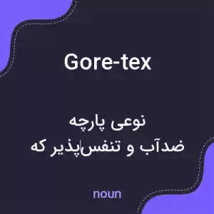 معنی gore-tex به فارسی معنی gore-tex به فارسی
