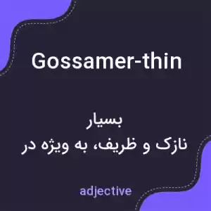 معنی gossamer-thin به فارسی معنی gossamer-thin به فارسی