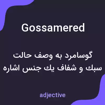 معنی gossamered به فارسی معنی gossamered به فارسی