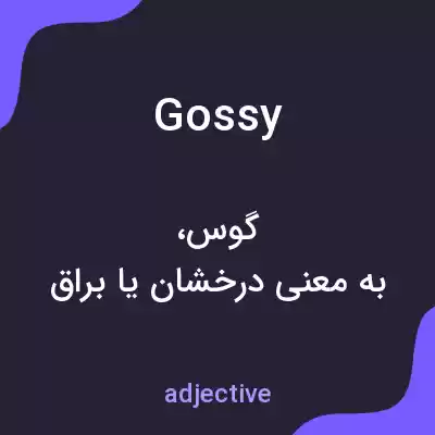 معنی gossy به فارسی