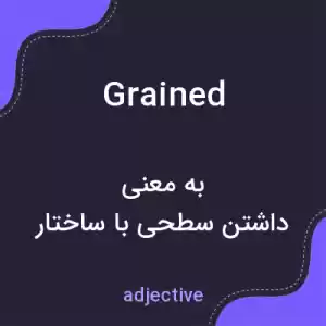 معنی grained به فارسی معنی grained به فارسی