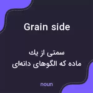 معنی grain side به فارسی معنی grain side به فارسی