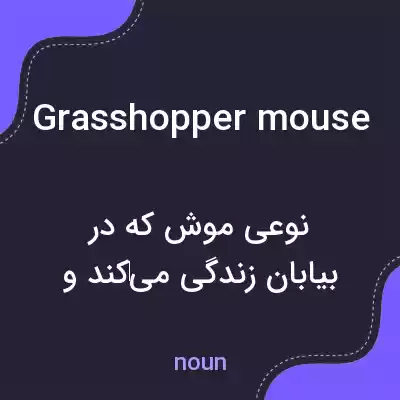 معنی grasshopper mouse به فارسی معنی grasshopper mouse به فارسی