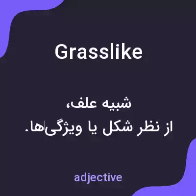 معنی grasslike به فارسی معنی grasslike به فارسی
