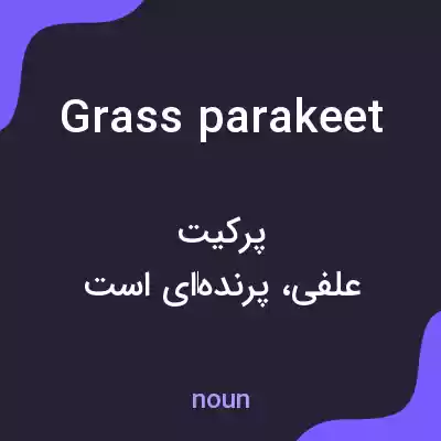 معنی grass parakeet به فارسی معنی grass parakeet به فارسی