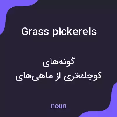 معنی grass pickerels به فارسی معنی grass pickerels به فارسی