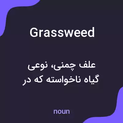 معنی grassweed به فارسی معنی grassweed به فارسی