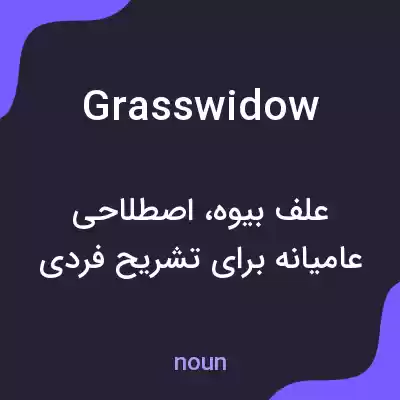 معنی grasswidow به فارسی معنی grasswidow به فارسی