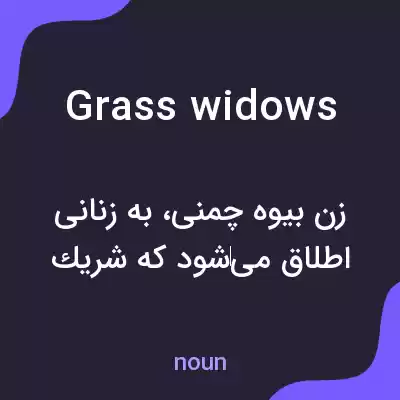 معنی grass widows به فارسی معنی grass widows به فارسی