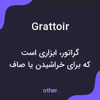 معنی grattoir به فارسی معنی grattoir به فارسی