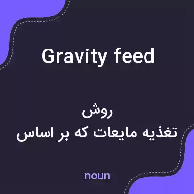 معنی gravity feed به فارسی معنی gravity feed به فارسی