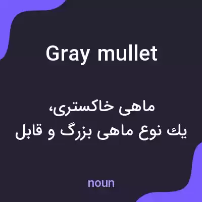 معنی gray mullet به فارسی معنی gray mullet به فارسی