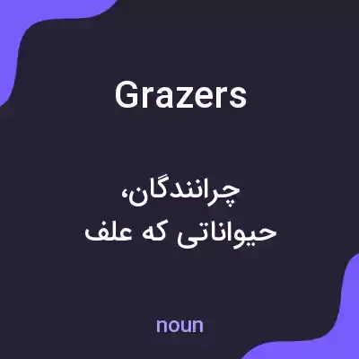 معنی grazers به فارسی معنی grazers به فارسی