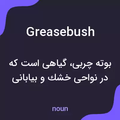 معنی greasebush به فارسی معنی greasebush به فارسی