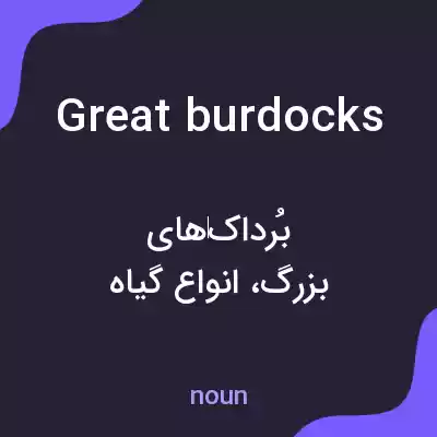 معنی great burdocks به فارسی معنی great burdocks به فارسی