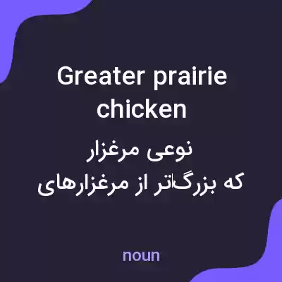 معنی greater prairie chicken به فارسی معنی greater prairie chicken به فارسی