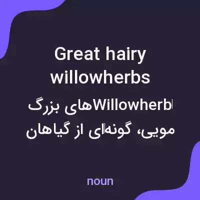 معنی great hairy willowherbs به فارسی معنی great hairy willowherbs به فارسی
