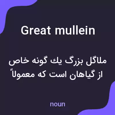 معنی great mullein به فارسی معنی great mullein به فارسی