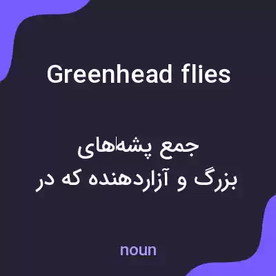 معنی greenhead flies به فارسی معنی greenhead flies به فارسی