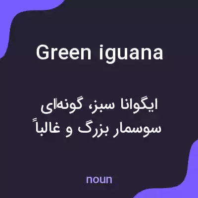 معنی green iguana به فارسی معنی green iguana به فارسی