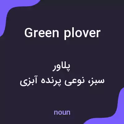 معنی green plover به فارسی معنی green plover به فارسی